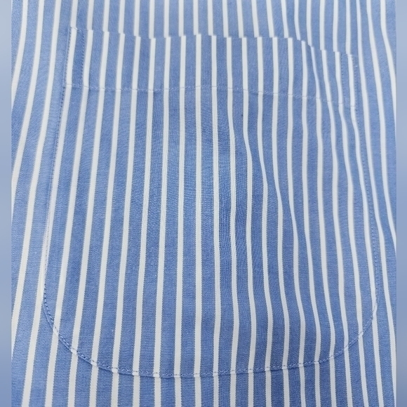 Brooks Brothers 16 1/2-4/5‎ Blue White Striped Button Down Dress Shirt - Picture 4 of 13